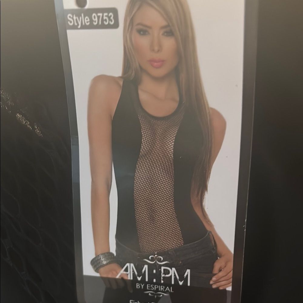 Black Mesh Tank Top